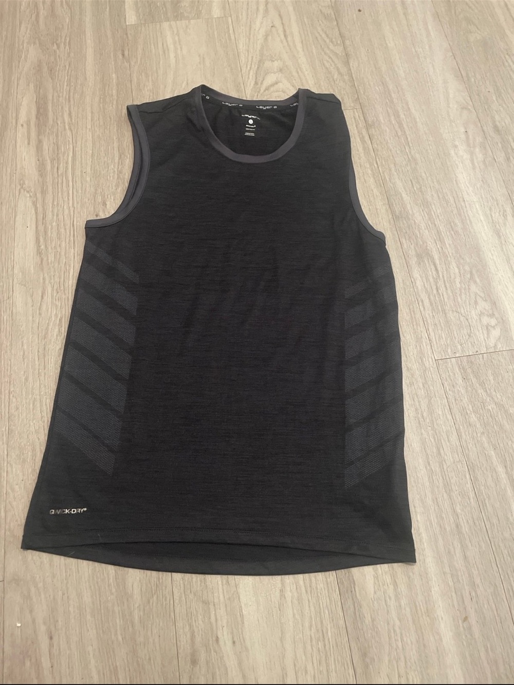 Layer 8 Black Men's Athletic Sleeveless Tank